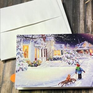 5for$10 Christmas Night Set of 15 Holiday Christmas Cards With Envelopes